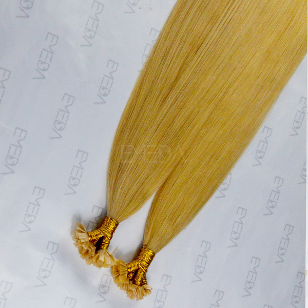 Blonde color virgin straight pre bonded flat tip hiar extension CX031